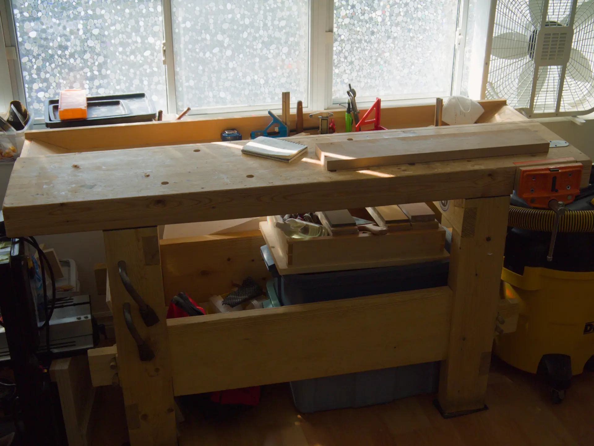 My workbench, in all its messy glory